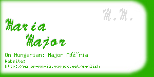 maria major business card